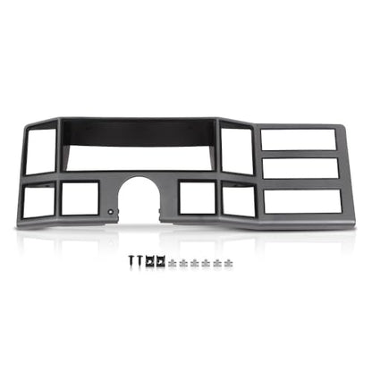 G-PLUS Dash Bezel Radio Surround Trim Compatible with Jeep Cherokee XJ 1984-1996 with Hole Silver - size: 1984-1996 Jeep Cherokee XJ | Gray Silver