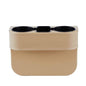 Car Seat Organizer Cup Drink Holders,Multifunctional Gap Filler Storage Box,Insert Organization Helps Reduce Distracted Driving&Holds Phone Mount Mug Bottle Cellphone Coaster Wallet Card (XBD-Beige) - color: XBD-Beige