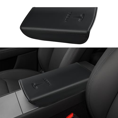 Center Console Armrest Cover Designed for Tesla Model 3 Highland 2024-2027/Model Y Juniper 2025-2027 Refresh,Center Console Accessories for Model 3/Y Interior Accessories 2026 Black