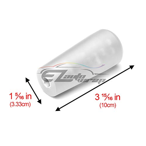 EZAUTO WRAP White Shift Knob Stick Frosted Matte Crystal Bubble Long Throw Gear Shifter 10cm - color: Matte White, size: 10cm