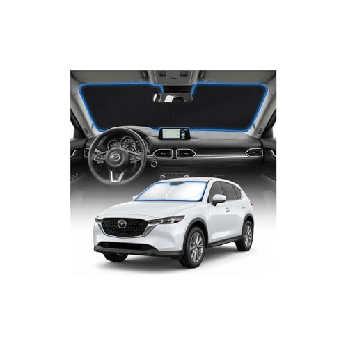for Mazda CX5 Sun Shade Windshield Cover - Custom Fit CX-5 Accessories 2017-2025 2026 Sunshade Foldable UV Protection & Heat Shield Sun Visor Accessories - size: For Mazda CX5 2017-2026