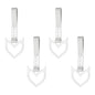 PATIKIL 4 Pcs Evil Heart Shaped Car Handle Straps, Car Hanging Accessories Bumper Warning Ring Drift Charm for Auto Bus Decor Interior Exterior Decoration, White (White Strap)