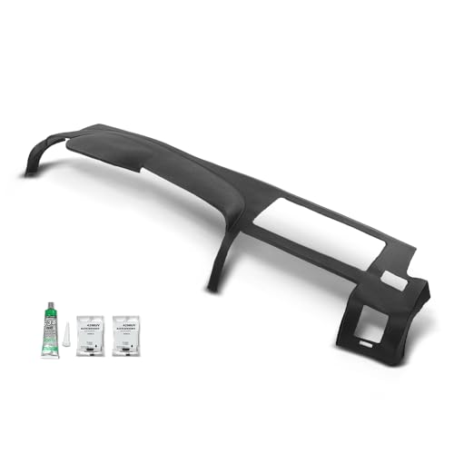 PIT66 TPE Dash Cover Dashboard Panel, Dual Glovebox Style Only Fit Chevy Silverado/GMC Sierra 2007 2008 2009 2010 2011 2012 2013 Dashes Bezel Black - size: 2007-2013 Silverado/Sierra(Black)