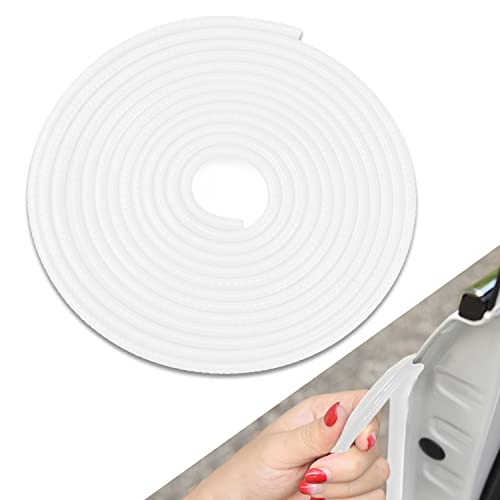 16.4FT Car Door Edge Guards,U Shape Edge Trim Rubber Anti-Collision Seal Protector Fit for Most Universal Vehicle (White) - color: WHITE, size: 16.4FT(5m)