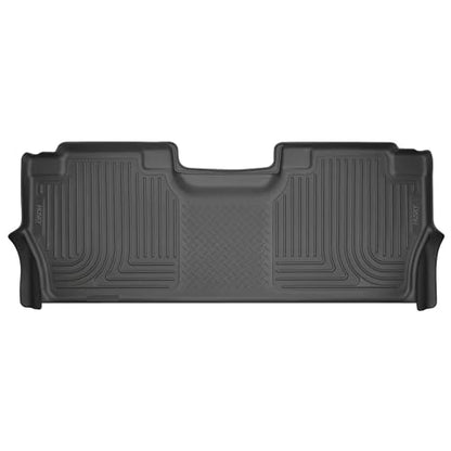 Husky Liners Weatherbeater Floor Mats | Fits 2021-2026 Ford F-150 (22-26 Lightning),2017-2026 Ford F-250/F-350 SuperCrew (Crew Cab) w/Underseat Storage | 2nd Row, 1-pc Black - 14401 - style: 2nd - SuperCrew w/ FF Storage