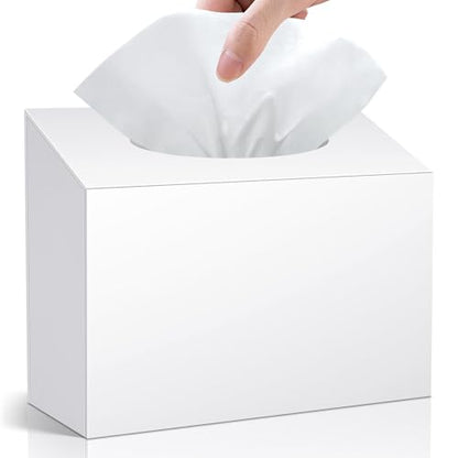 Acrylic Hand Towel Box Cover Compatible with Kleenex Disposable Hand Towels Wall-Mounted Paper Towel Dispenser Suitable for Tabletop, Bathroom, Car, and Office Use Valentine's Day Gifts (White) - color: White