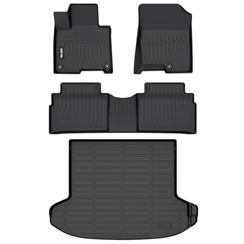 AIPOIL® Floor Mats & Cargo Liner Set for 2023 2024 2025 Kia Sportage Plug in Hybrid (PHEV) All Weather Protection TPE Anti-Slip Automotive Full Set Custom Car Mats Accessories - Black - style: 13) For Sportage PHEV 2023-2025 Full Set