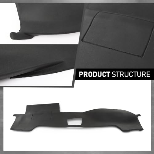 G-PLUS TPE Dash Cover Bezel Compatible with Toyota 4Runner 2003 2004 2005 2006 2007 2008 2009 11308SBLK Dashboard - size: 2003-2009 Toyota 4Runner | Black