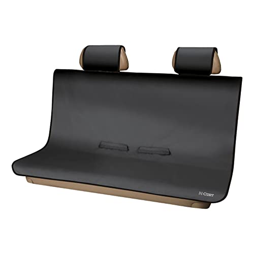 CURT 18511 Seat Defender 58-Inch x 55-Inch Black Waterproof Universal Bench Car Seat Cover Protector - color: Black, size: Bench Seat