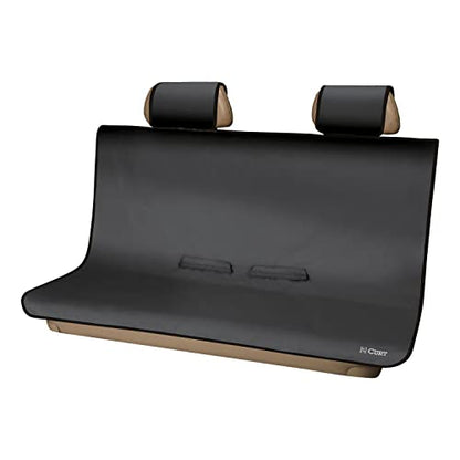 CURT 18511 Seat Defender 58-Inch x 55-Inch Black Waterproof Universal Bench Car Seat Cover Protector - color: Black, size: Bench Seat