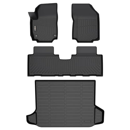 GINOWY- Floor Mats & Cargo Liner for Chevy Equinox, for GMC Terrain 2018-2023 2024, TPE All Weather Terrain Car Mats, Custom 2024 Terrain Floor Liners, Non-Slip Trunk Mat, Waterproof Accessories Black - style: 13) for GMC Terrain/Chevy Equinox 2018-2024 F