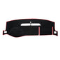 Dashboard Flannel Dash Cover Mat for 2007-2014 Chevy Chevrolet Silverado 1500 2500 3500 LTZ, Flannel Custom Fit Dash Cover with Two Glove Boxes Red Trim (Silverado 07-14, BlackRed, LTZ) - size: Flannel Silverado LTZ 2007-2013 Red Border