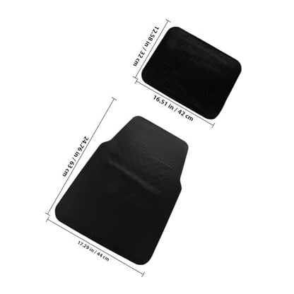 Ciieeo Car Floor Mats 4pcs Set Waterproof PVC Auto Floor Protection Mats Non-Slip Sturdy Front and Rear Seat for Seasons