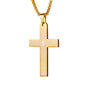 Cross Pendant for Car Rearview Mirror Hanging Cross Charm for Car Accessories Jesus Ornament Stainless Steel Lord's Prayer Cross Necklace With Bible Verse Religious Adult Men Jewelry (Gold)