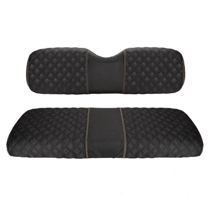 1680D Oxford Cloth Golf Cart Rear Seat Cover Universal for Club Car DS Precedent EZGO RXV TXT Yamaha G16 G29 Drive Aftermarket Back Seat Kit, No Stapler Required