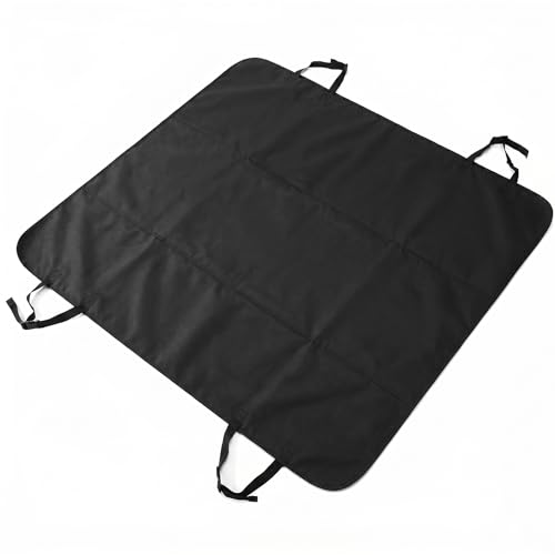 Dog Car Seat Cover for Pets - 100% Waterproof 600D Oxford Heavy Duty Hammock Style Scratch Proof Non Slip Back Seat Protector with Side Flaps, Fits Cars Trucks SUVs, Black