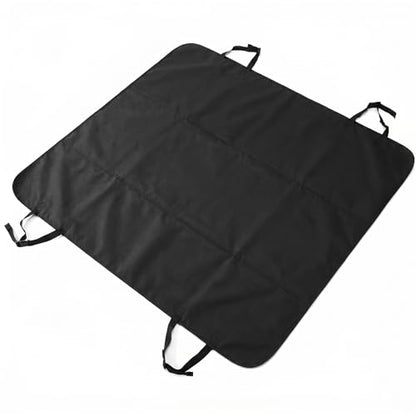 Dog Car Seat Cover for Pets - 100% Waterproof 600D Oxford Heavy Duty Hammock Style Scratch Proof Non Slip Back Seat Protector with Side Flaps, Fits Cars Trucks SUVs, Black