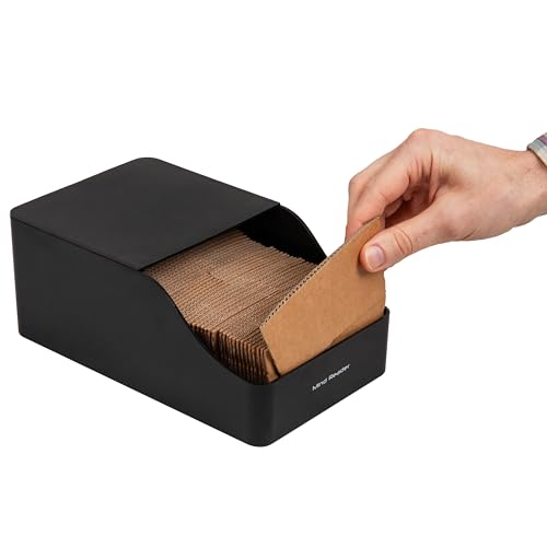 Mind Reader Hot Cup Sleeve Dispenser, Coffee Bar Accessories, Coffee Station, Kitchen Org, 5.91"L x 9.65"W x 3.94"H, Black