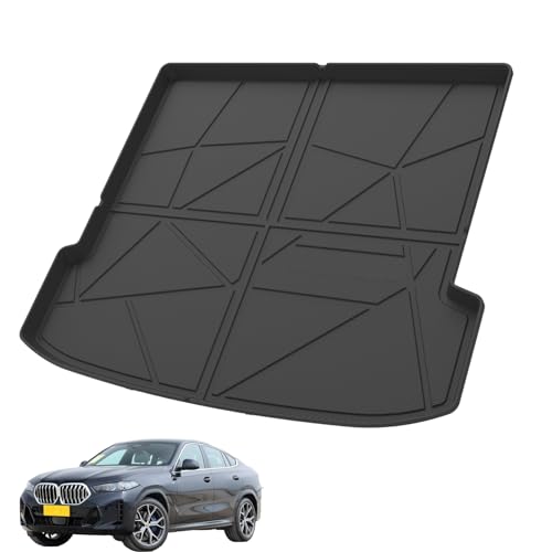 Elsetyler Custom Fit for Cargo Liner 2020-2024 2025 2026 BMW X6 - Black TPE All Weather Heavy Duty Waterproof Rear Cargo Tray Trunk Floor Mat Protector - color: 2020-2025 BMW X6