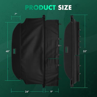 SCITOO Cargo Cover 2005-2006 Fit for Jeep Liberty 2.8L 2013-2014 Fit for Toyota RAV4 2013-2018 Fit for Toyota RAV4 2.5L Upgraded Retractable Rear Trunk Cover with Aluminum PVC&Plastic - size: 55 In, style: 2005-2006 Fit for Jeep Liberty