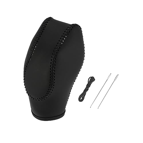 X AUTOHAUX Car Faux Leather Gear Shift Knob Cover for Ford Focus Escape Fusion Fiesta Transit Van Black - color: Black