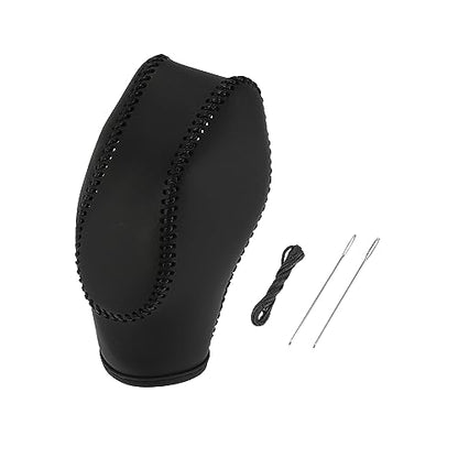 X AUTOHAUX Car Faux Leather Gear Shift Knob Cover for Ford Focus Escape Fusion Fiesta Transit Van Black - color: Black