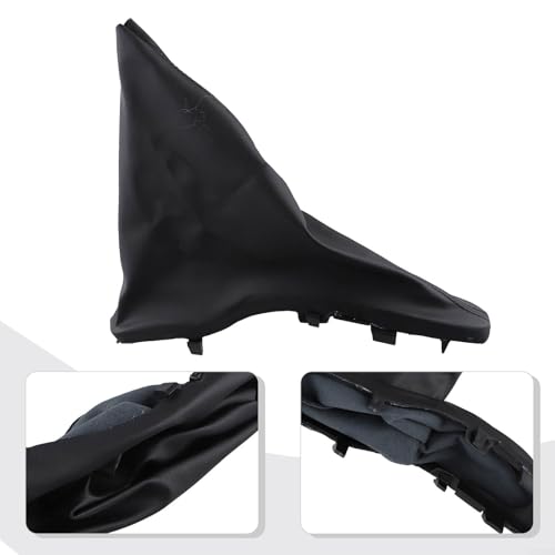 Handbrake Cover, Black ABS Plastic PU Leather Anti-Slip Parking Hand Brake Gaiter For BMW For Mini For Cooper R50 R52 R53 2001-2008
