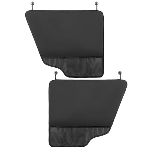 fidozen Dog Car Door Protector - 2 Pack Durable & Universal Fit Anti-Scratch Waterproof Vehicle Door Covers, Guards Your Car from Dog Scratching, Essential Accessories for SUV Interiors，Black