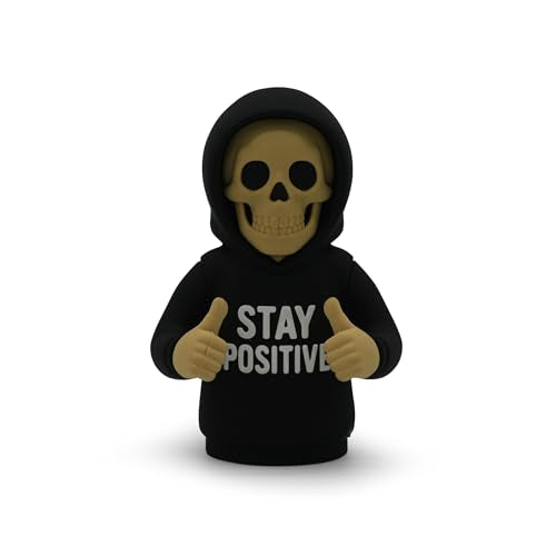 Miniature Desk Figurine – Cute & Quirky Office Decor for Desk, Shelf, or Workspace – Fun Tiny Collectible Statue for Adults, Coworkers, or Home Office Gift-Stay Positive - style: Stay Positive