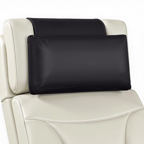 Leather Recliner Pillow, Adjustable Neck & Head Support Pillow, Pu Leather Non-Slip Headrest for Recliner Chair, Couch, Office Chair, Sofa