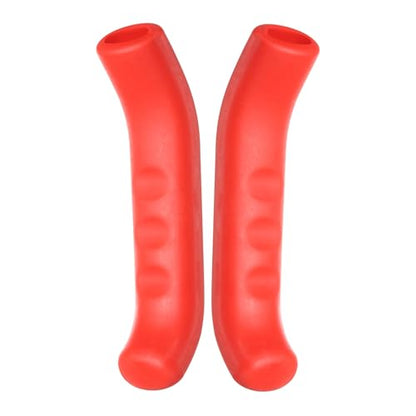 HARFINGTON 1 Pair Bike Brake Lever Cover Silicone Brake Lever Grip Protector Anti-Slip Brake Handle Protection Covers Sleeve for Mountain Road Bike Cycling, Red - color: Red