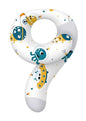 Cotton Kids Travel Pillow, Childs Neck Pillow for Car Airplane Seatbelt Pillow, Removable Pillowcase (Alien) - color: Alien