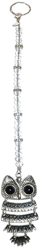 Sun Catcher Crystal, Rear View Mirror Car Charm Ornament, Hanging Window Pendent, Home Decor, Comes in a Gift Bag (Owl) - color: Owl