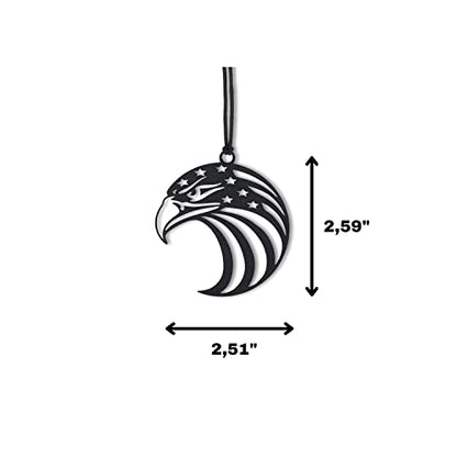 Rear View Mirror Accessories - Car Mirror Hanging Accessories - Car Pendant, Car Charms Ornament - Swinging Ornaments Cars Accessory for Men and Women Hanger - Black (Patriotic American Eagle) - style: Patriotic American Eagle