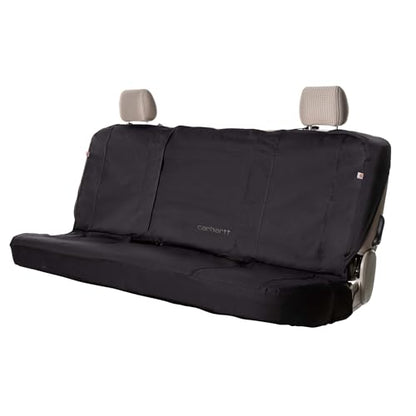 Carhartt 700D Nylon Duck Canvas Automotive Bench Seat Covers, Durable Fitted Full-Size Bench Seat Protection with Rain Defender, Charcoal
