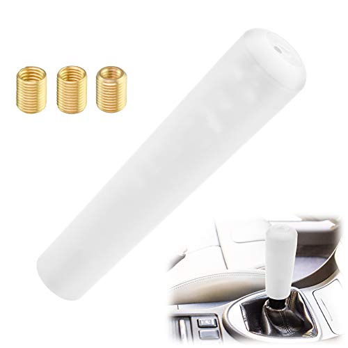 EZAUTO WRAP White Shift Knob Stick Frosted Matte Crystal Bubble Long Throw Gear Shifter 20cm - color: Matte White, size: 20cm