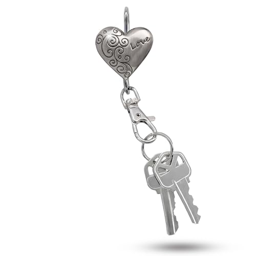 Women’s Bag Charm Key Finder, Car Keychain Hook, Cute Purse Organizer & Tote Bag Accessories, Gifts for Mom - Original - color: Love Heart