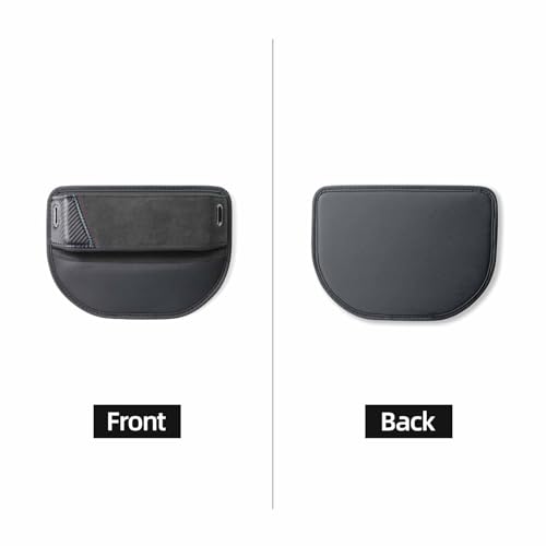 BETTERHUMZ Car Seat Gap Filler Organizer Compatible with BMW BMW G30 G20 F40 G21 G28 G11 G12 Z4 G32 G29 X1 X2 X3 X4 Series for Alcantara Car Side Seat Storage Box Accessories (carbon leather)