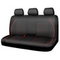 CAR PASS Leather Back Seat Cover,Piping Waterproof Bench Seat Cover, Rear Seat Cover Universal Fit for Cars Sedans SUVs Truck 95% Automotive Interior Backseat Car Covers (Rear,Black and Red) - color: Black Red Rear