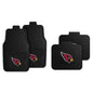 Fanmats Arizona Cardinals Set of 4 Car Mats for Cars, SUV, Pickups - All Weather Technology Protection, Deep Reservoir Design, Universal Fit - 3D NFL Team Logo - 29”x17” Front - 14” x 17” Rear Mat