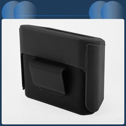 Car Trash Can Car Door 6.3" Length 2.8" Width 5.5" Height Auto Trash Bin Plastic Black Hanging - color: Black