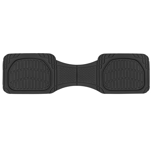Motor Trend Premium FlexTough Deep Dish Rear Rubber Floor Mat Liners, Heavy Duty All-Weather Universal Fit Trim-To-Fit Floor Mats for Cars Sedans Trucks SUVs, Durable & Easy To Clean Car Mats - Black - color: Black, size: 1 Piece