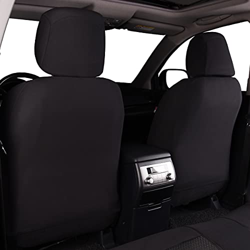 Flying Banner Car Seat Covers Full Set Universal fit Most Car,Truck,SUV and Van Comfortable Airbag Compatible Jacquard & Polyester (Full Set - Low Back, Black) - color: Black