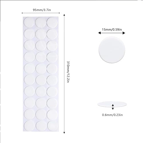Adhesive Stick dots Two-Sided Sided Mounting Putty Stick Tack for Wall Hanging Crafts Balloons Festival Party Decorations,Clean Removable(.59"*0.59"-300) - size: 0.59"*0.59"