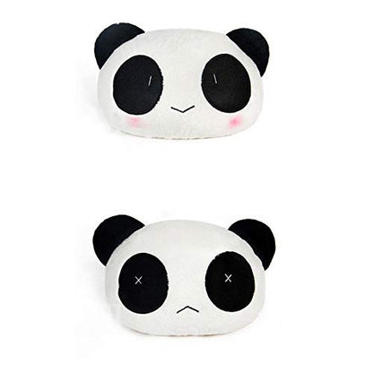 Estel Cartoon Cute Panda Plush Auto Car Seat Headrest Neck Rest Cushion Pillow 1 Pair with Different Faces