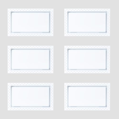 6PCS Flush Wall Vent 8x14, White AC Vent Cover Metal Wall Vent Cover Modern HVAC Air Return Register Cover Paintable Wall-Mounted Air Register Grille for Ceiling Walls - color: 6PCS 8x14