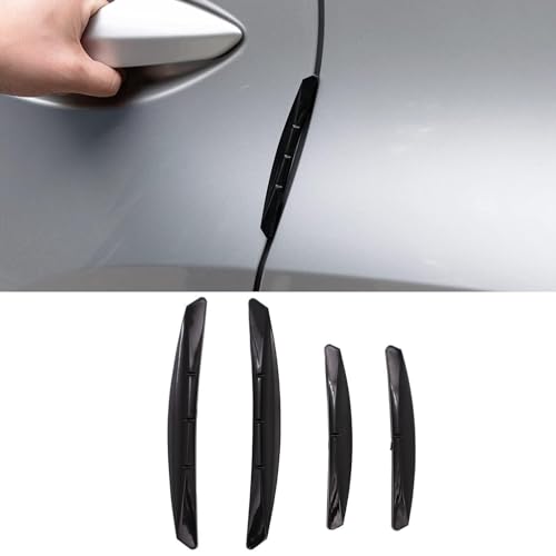 AUTOXBERT 4Pcs Car Door Edge Guards Moulding Trim Edge Anti-Collision Strip Scratch Guard Car Door Protector for Most Cars (Black)