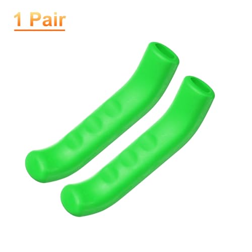 HARFINGTON 1 Pair Bike Brake Lever Cover Silicone Brake Lever Grip Protector Anti-Slip Brake Handle Protection Covers Sleeve for Mountain Road Bike Cycling, Green - color: Green