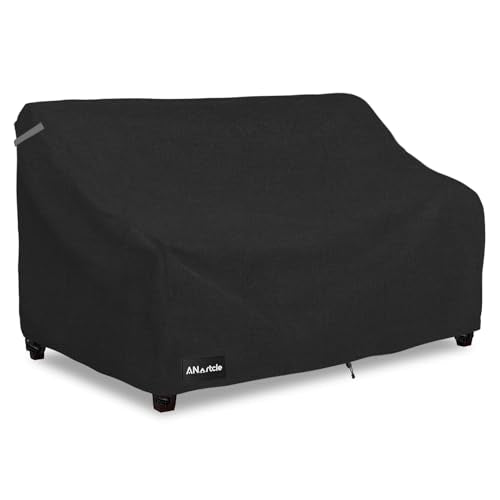 ANartcle 3-Seater Patio Sofa Cover,76W x 32.5D x 33H Inches Outdoor Couch Cover,100% Waterproof Heavy Duty Patio Sofa Covers,Patio Furniture Covers,Black - color: Sofa-Black, size: 76"W x 33"D x 32"H