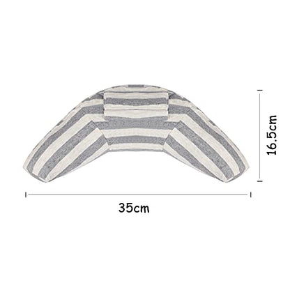 Kids Car Seat Travel Neck Pillow Soft Neck Support Cushion Car Seat Belt Cover Cushion Pillow Car Seatbelt Shoulder Pad Head Neck Support Pillow Seat Strap Pillow for Car Airplane Pushchair Travel - color: 2pcs X Gray Strips